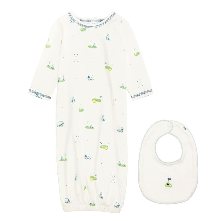 Blue Golf Gown & Bib Set 0-3M