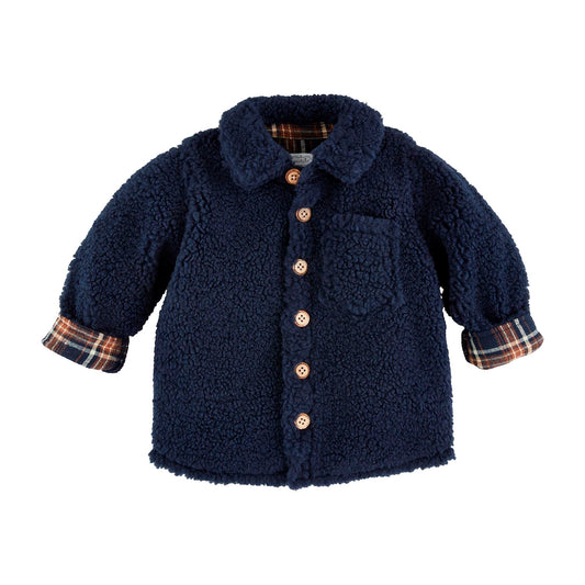 Sherpa Shacket in Navy