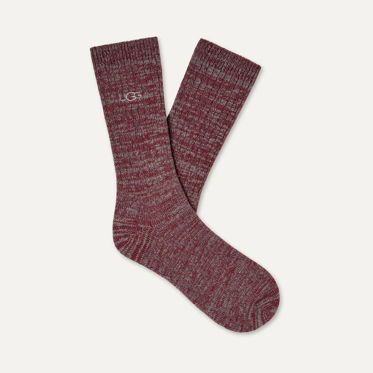 Men's Trey Rib Knit Crew in Coffee Berry