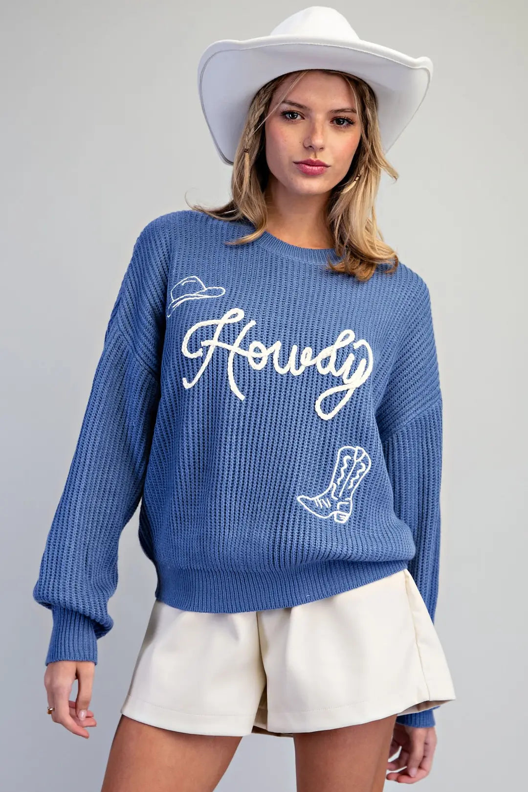 Howdy Embroidered Crewneck