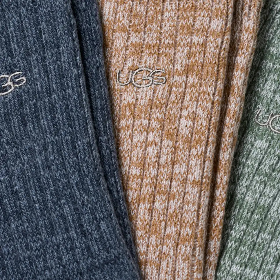 Men's Trey Rib Knit 3 Pack in Tahoe Blue, Chestnut & Green Stone