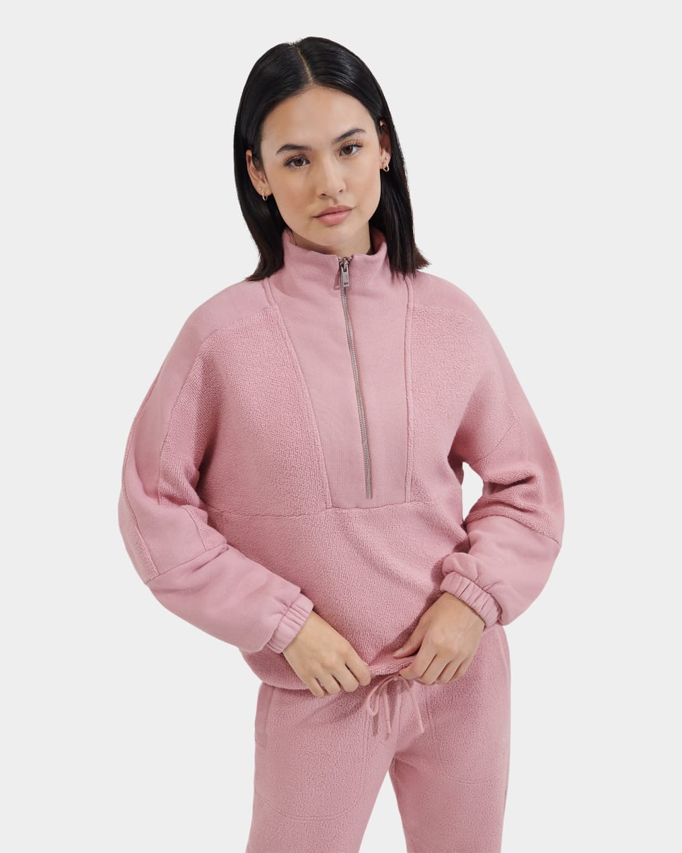 Elana Half Zip in Pink