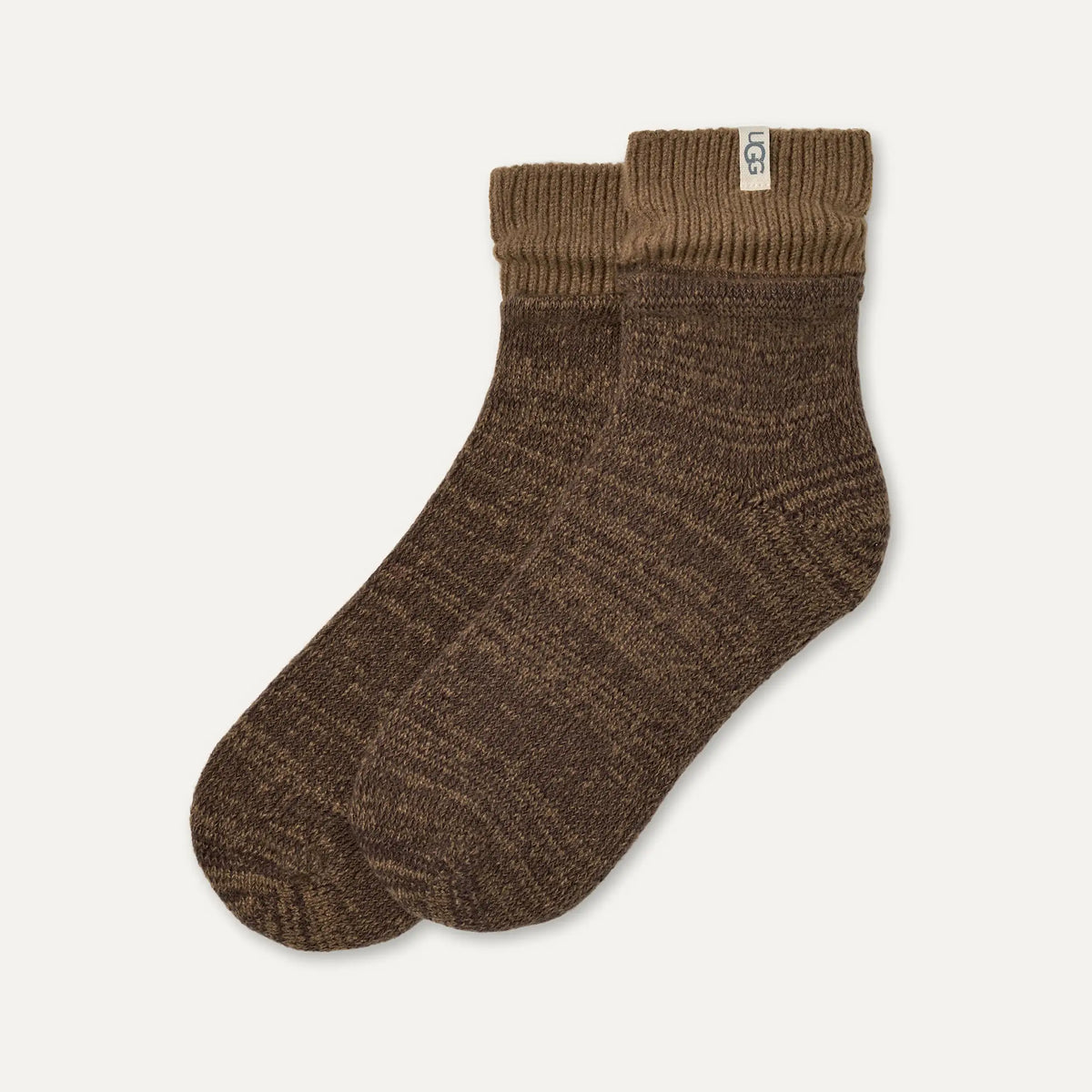 W Rib Knit Slouchy Quarter Coffee Ground