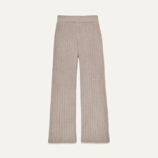 W Terri Ribbed Pants in Gray