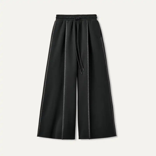 W Classic Wide Leg Pant in Black