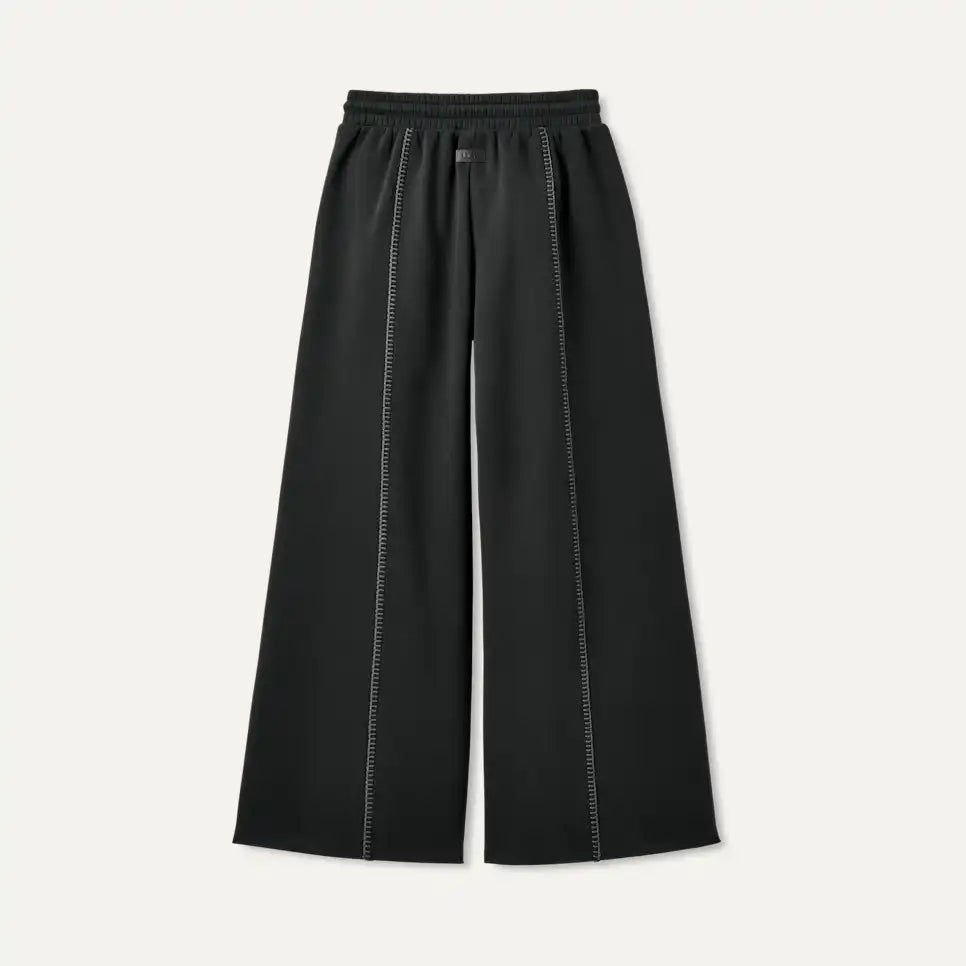 W Classic Wide Leg Pant in Black