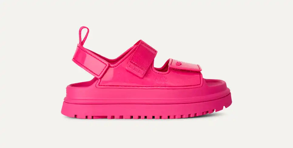 K Goldenglow Sandals Glossy Sparkles Deep Coral