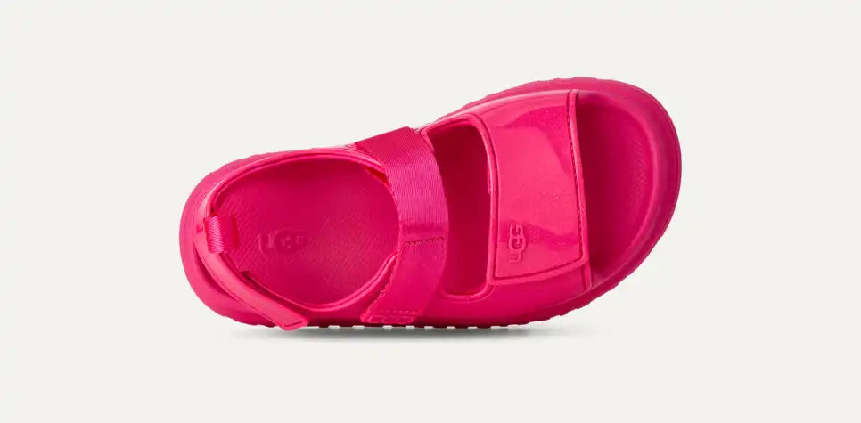 K Goldenglow Sandals Glossy Sparkles Deep Coral