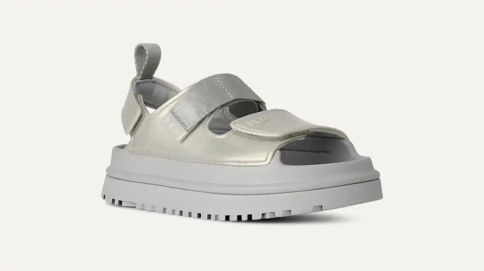 K Goldenglow Sandals Glossy Sparkles Silver