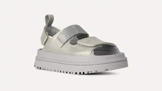 K Goldenglow Sandals Glossy Sparkles Silver