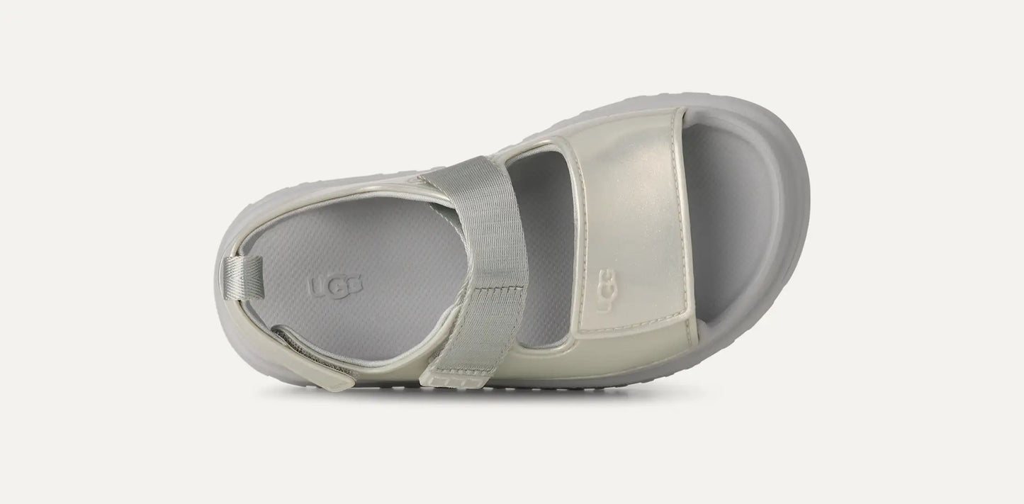 K Goldenglow Sandals Glossy Sparkles Silver