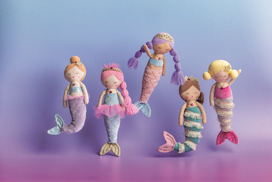 Mermaid Besties Purple Ponytails