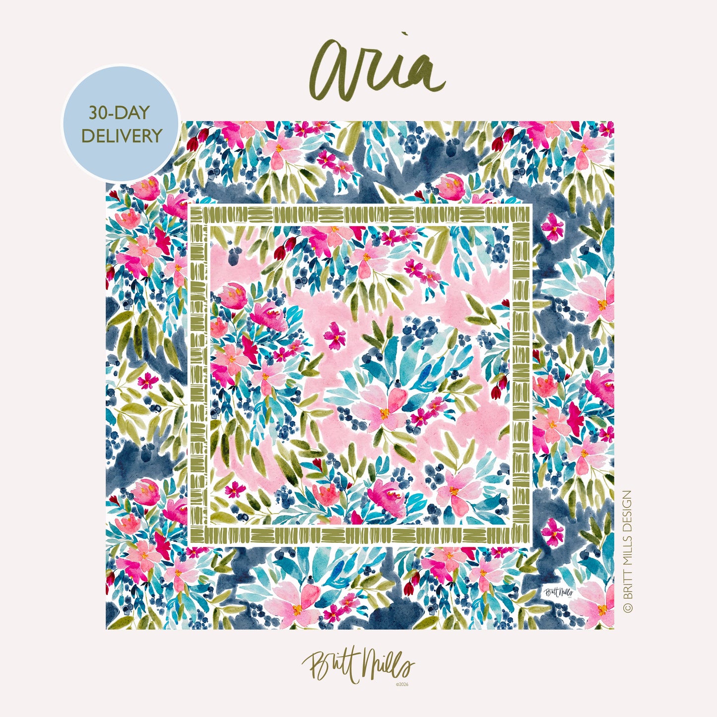 Britt Mills Mahjong Mats Non-Neoprene): Aria