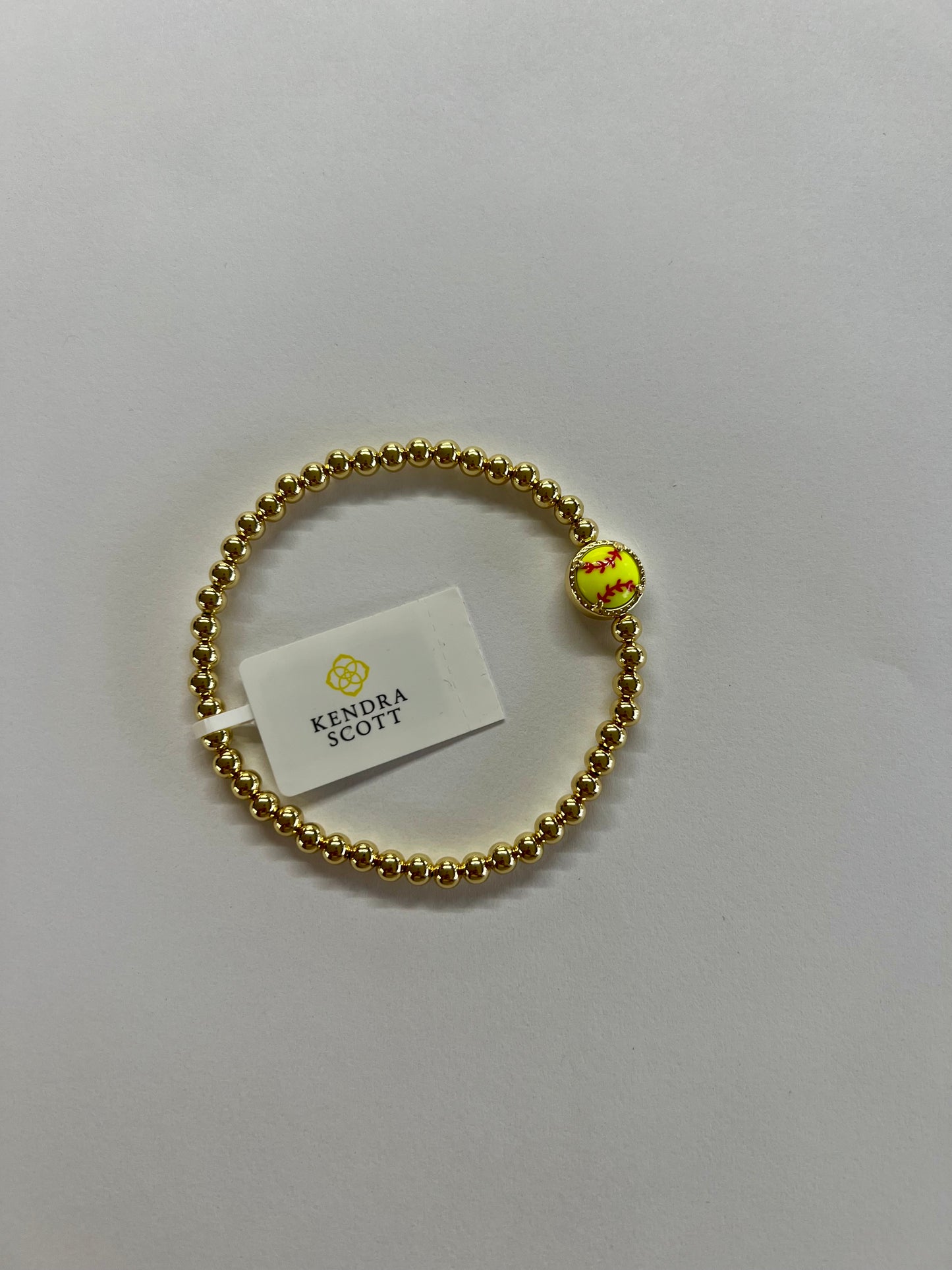 Softball Strech Bracelet Gold