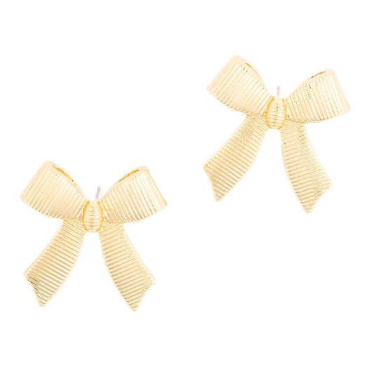 Gold Bow Earrings