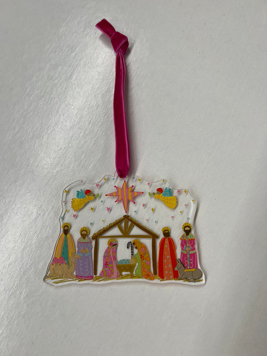 Colorful Nativity Acrylic Ornament