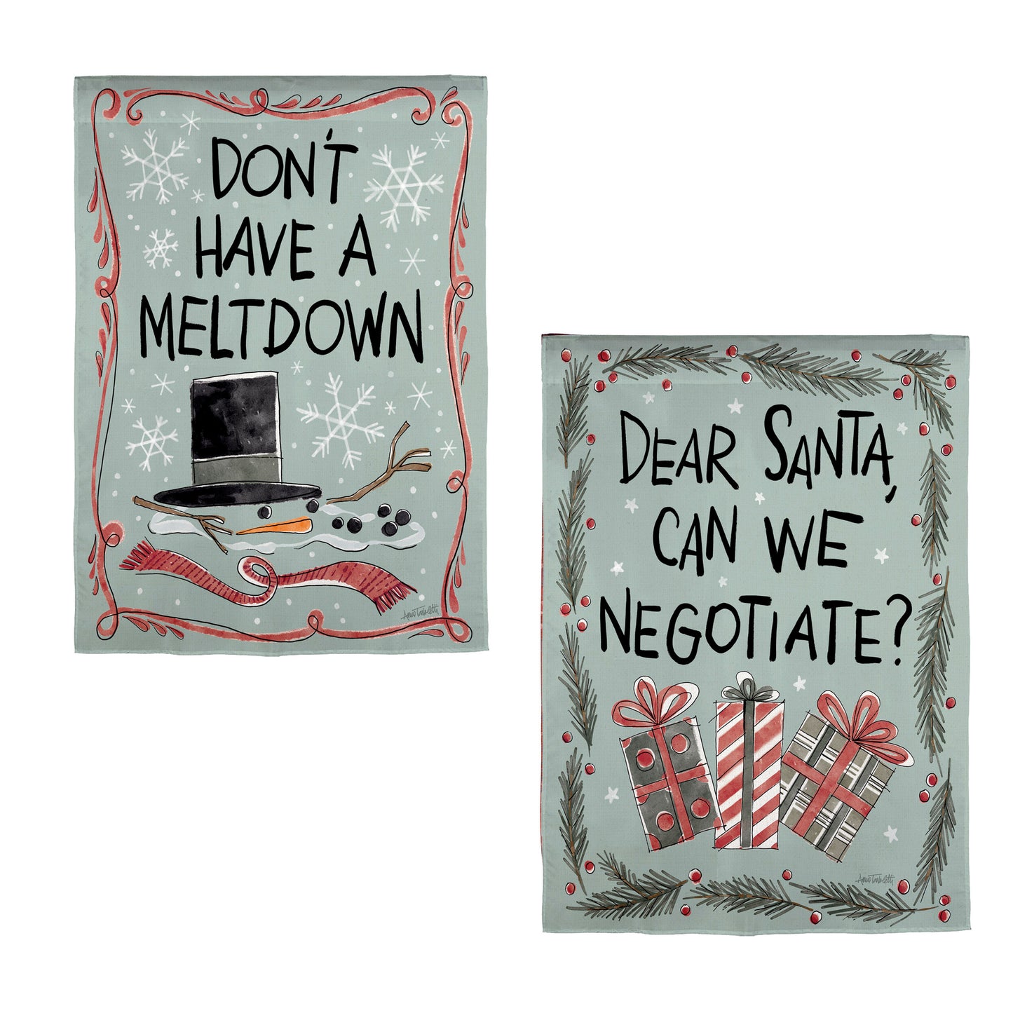 Holiday Fun Reversible Suede Garden Flag