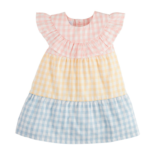 Mixed Gingham Dress               12-18M