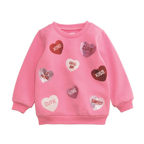 Sequin Heart Sweatshirt