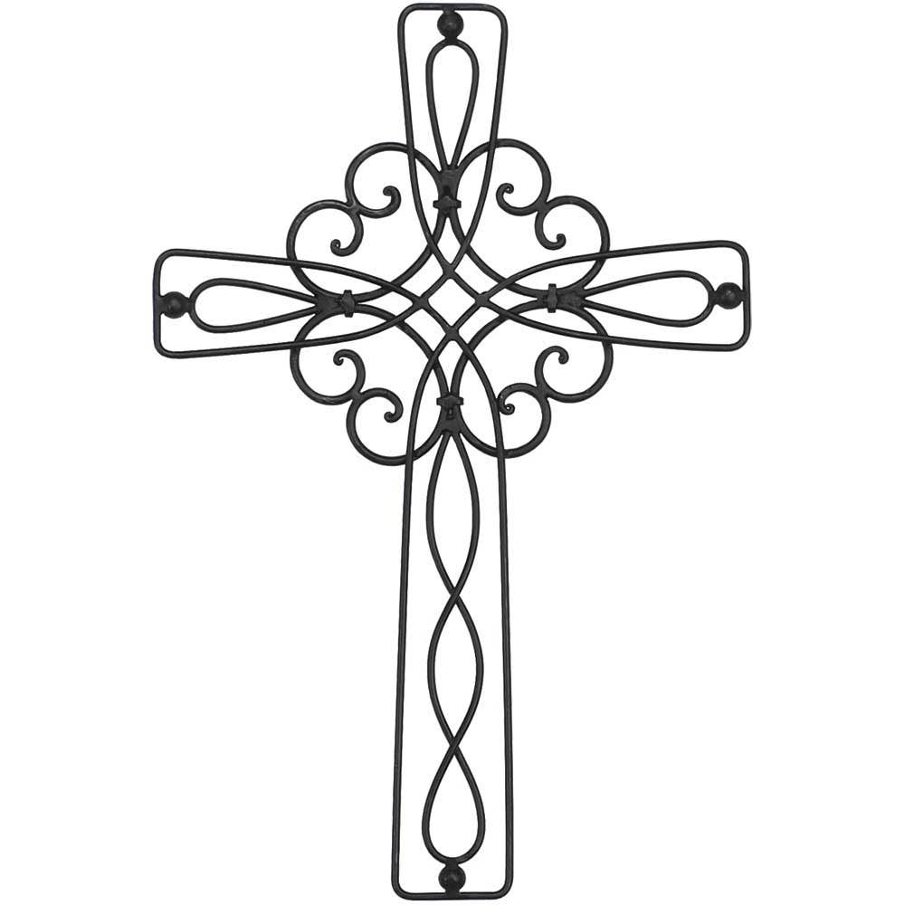 Wall Cross Floral Metal