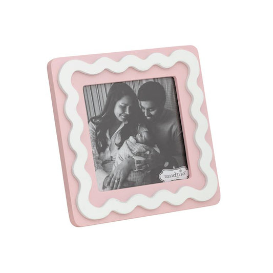Square Pink Wood Frame