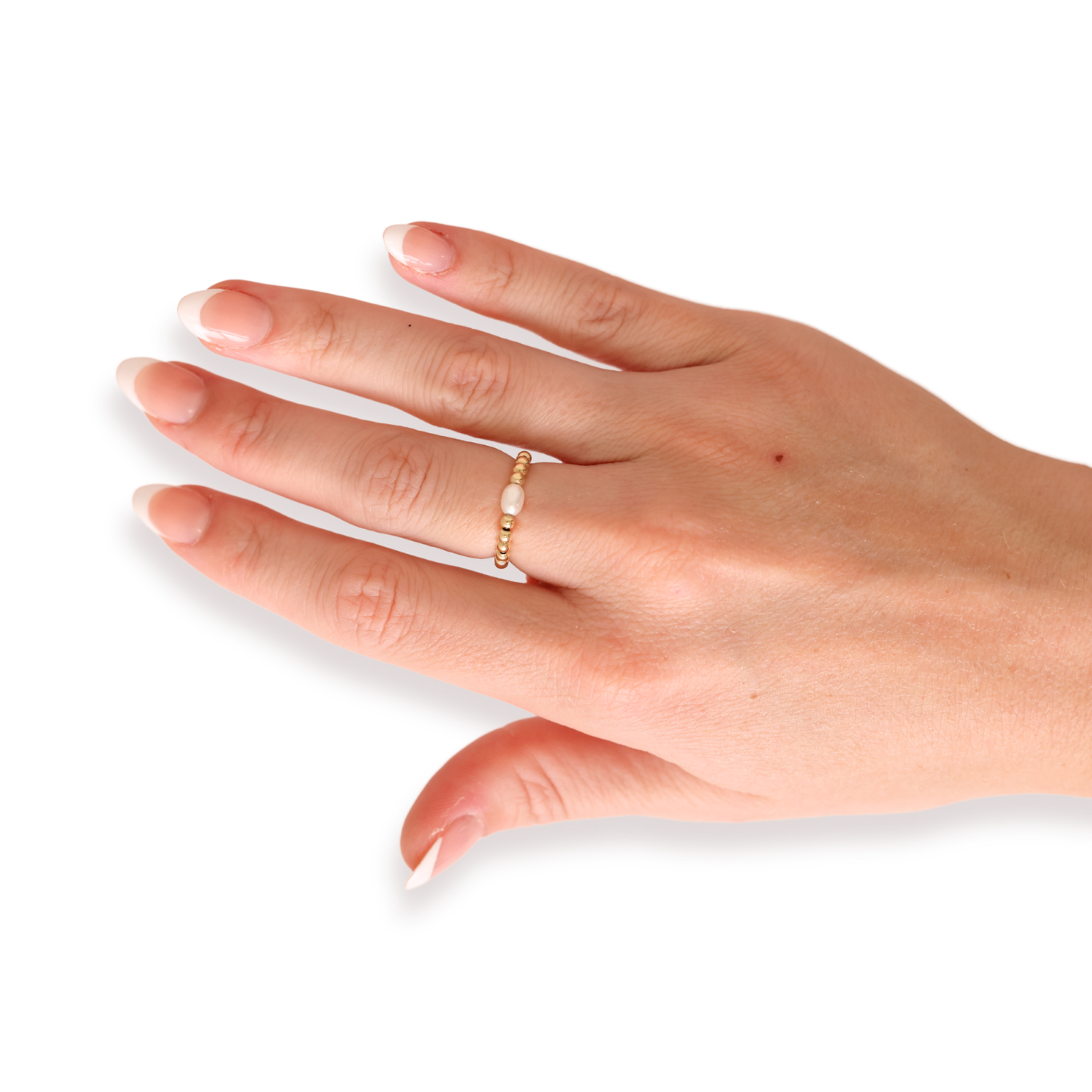 Haley Pearl Ring in Gold: 9/10