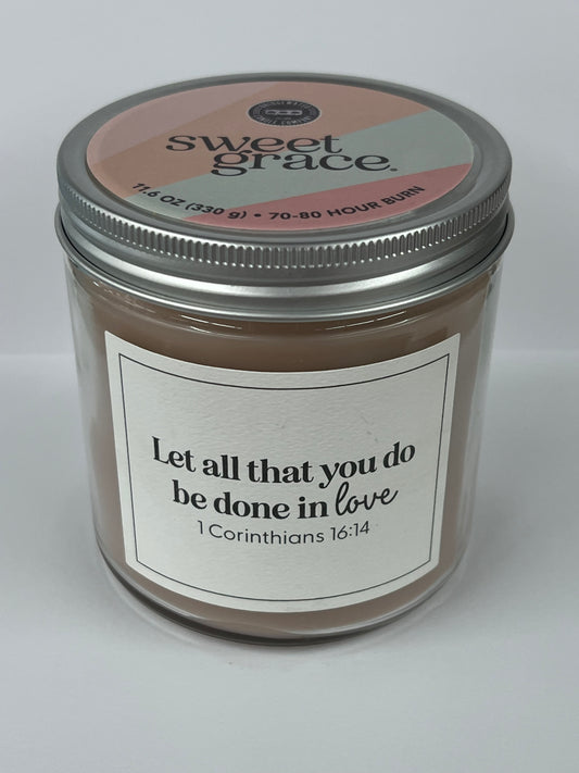 Sweet Grace Statement Jar Candle #053 - 1 Corinthians 16:14