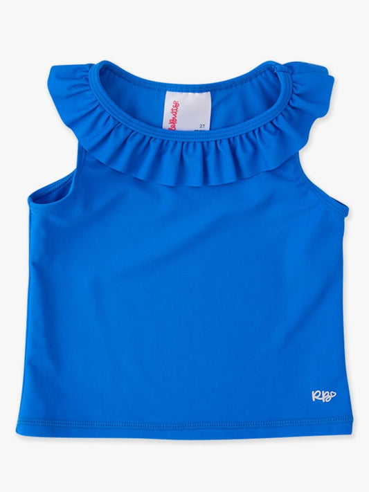 Sonic Blue Active Ruffle Tank Top