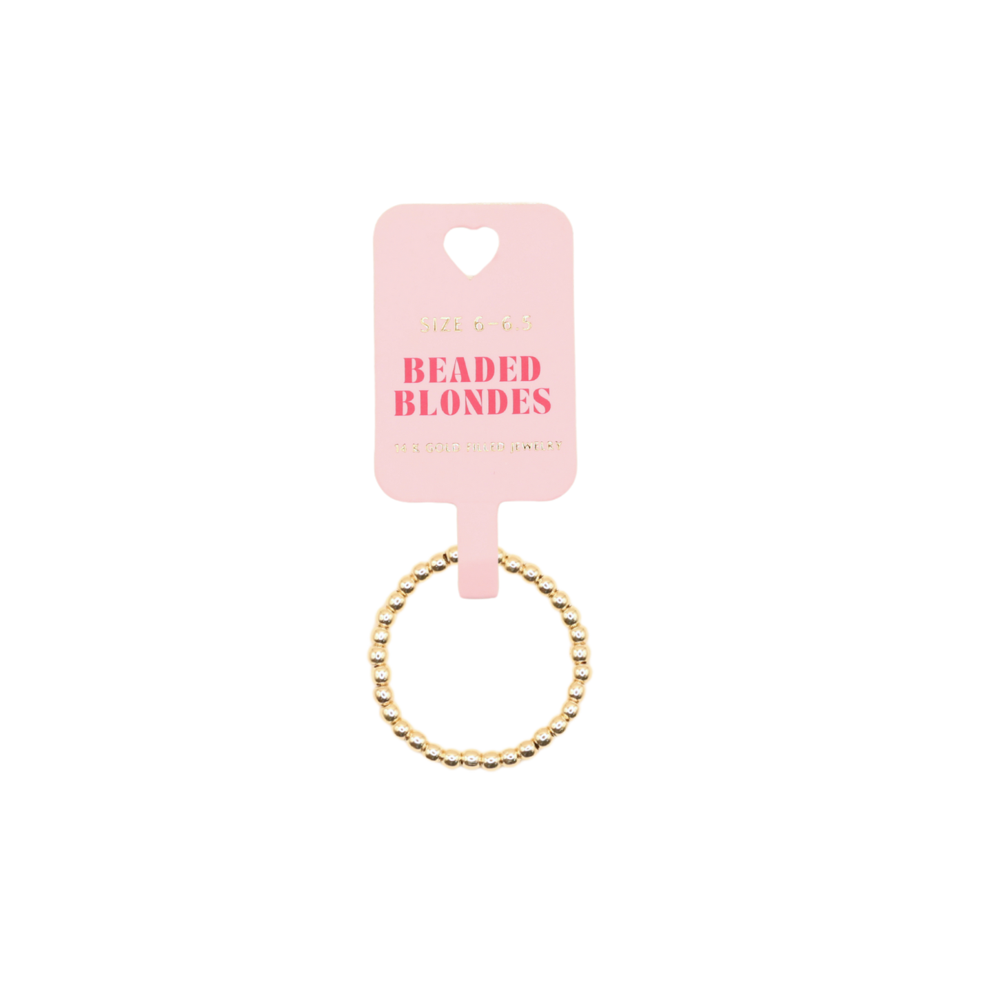 Lexi Beaded Band in Gold: 7/8