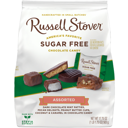 17.75oz Assorted Chocolate Gusset Bag Sugar Free