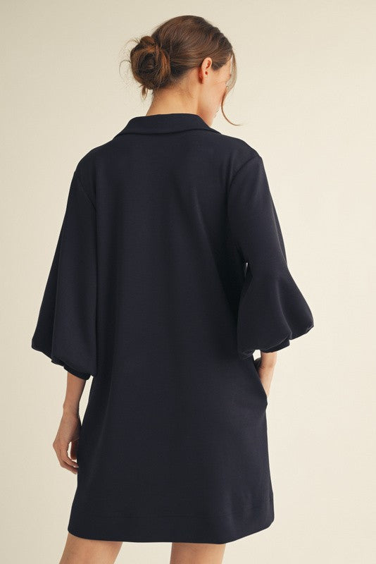 Front Pleated Comfy Dress