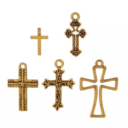 Assorted Cross Charm Gold