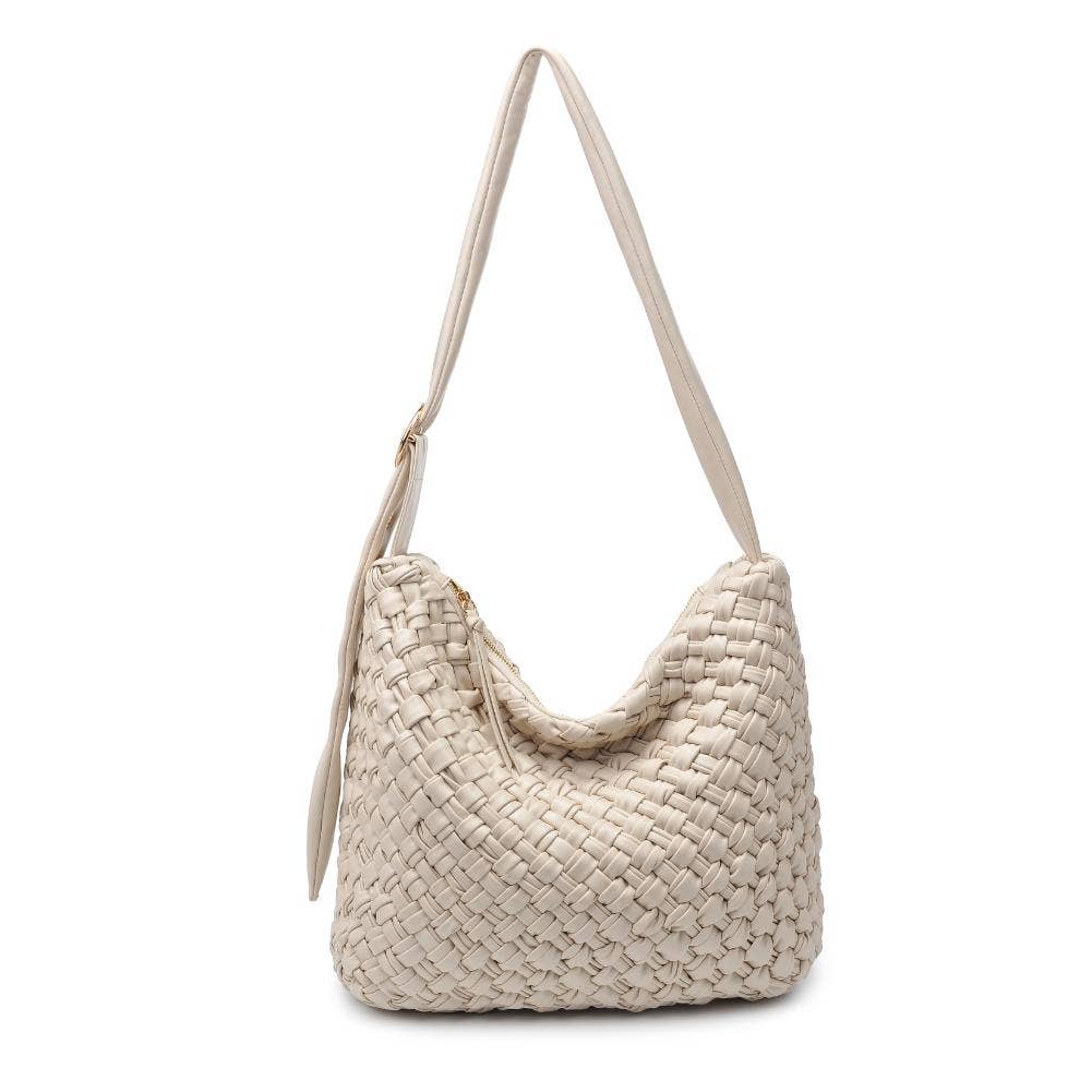 Classica Woven Crossbody: Oatmilk