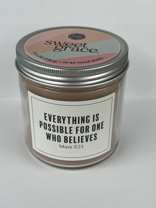 Sweet Grace Statement Jar Candle #053 - Mark 9:23