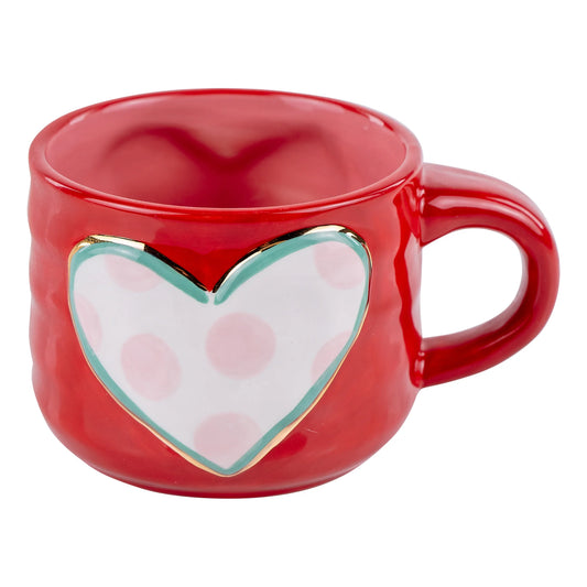 Two Hearts Red Mug