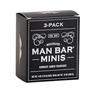 Man Bar Mini set of 3- 4oz Midnight Amber