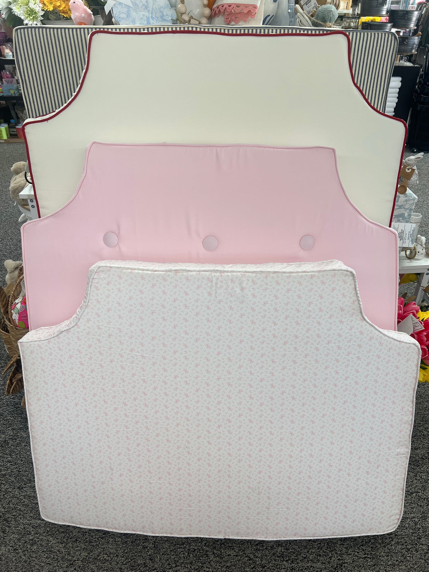 Pillow Headboard Blush With Buttons