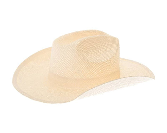 Handwoven Toyo Straw Cowboy Hat Ivory