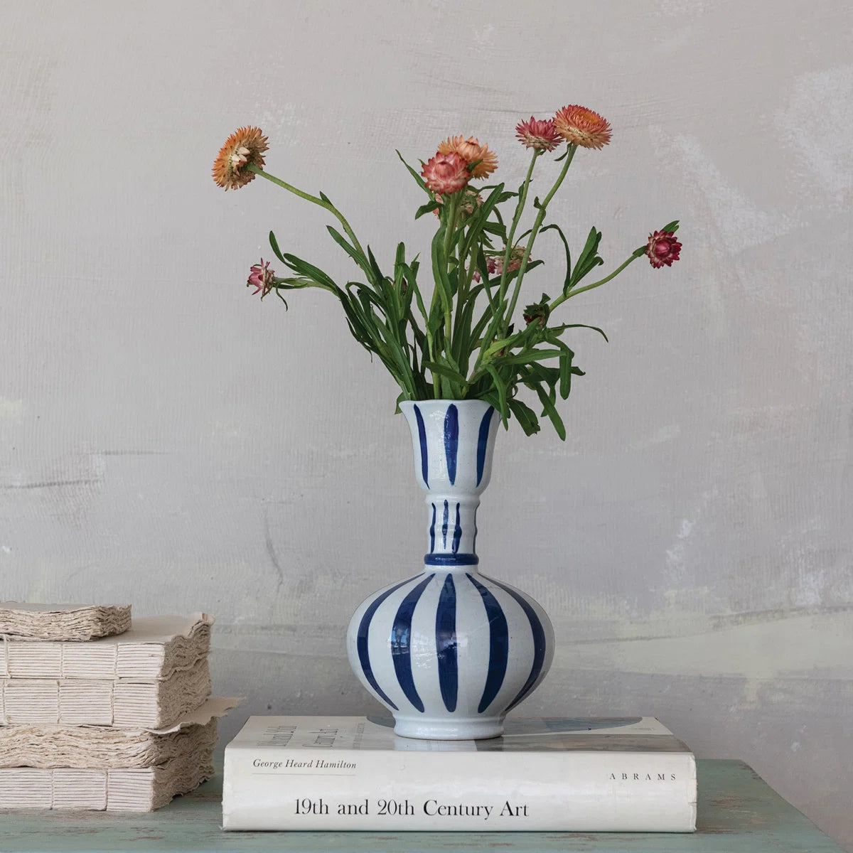 Hand Painted Stoneware Vase