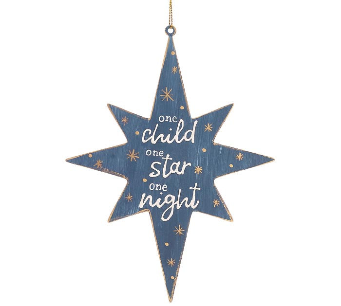 One Child One Star Tin Ornament
