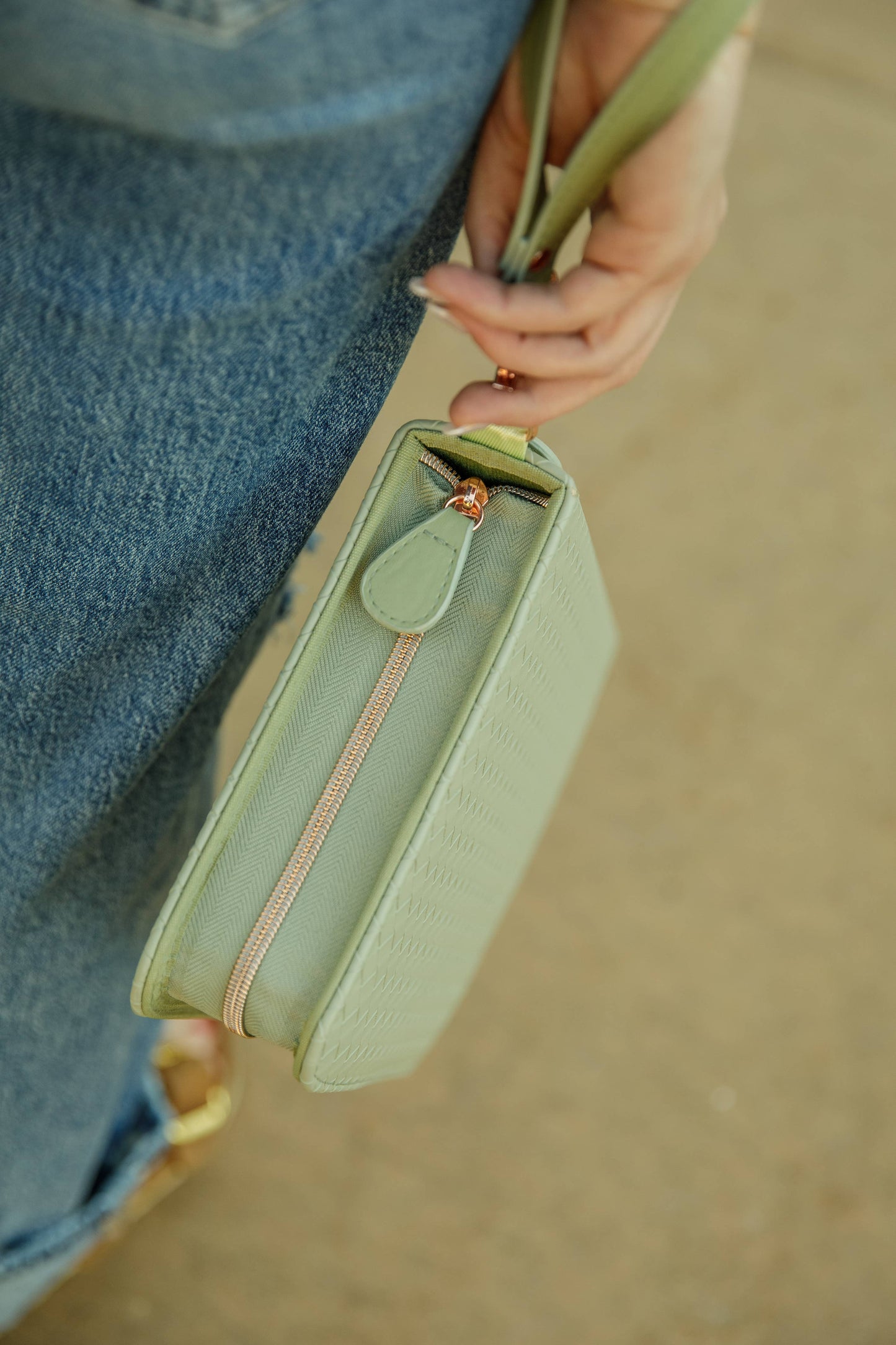 Bible Cover, Weave Bible Case, Crossbody SAGE