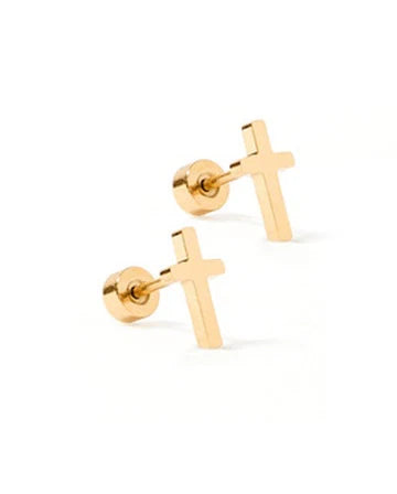 Screwback Stud Earrings in Catherine Cross