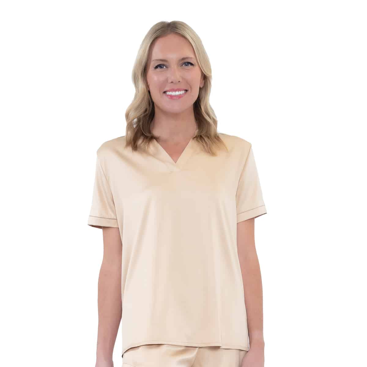 Silky Satin V-Neck Top