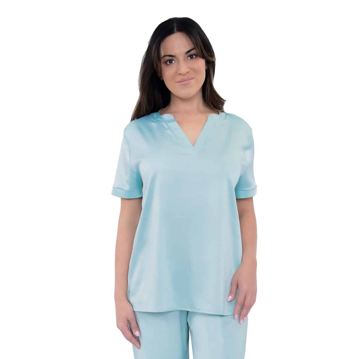 Silky Satin V-Neck Top