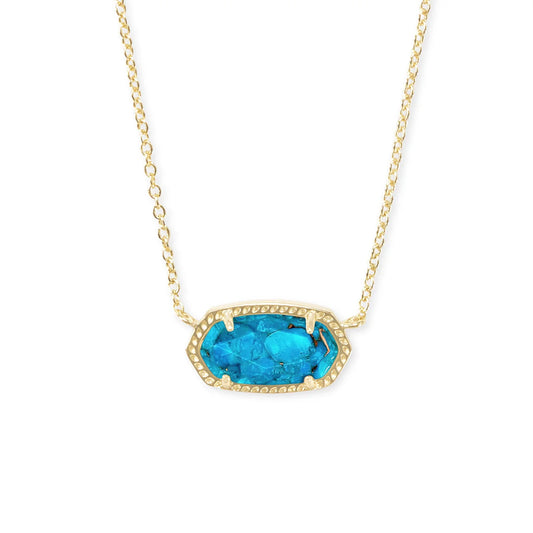 ELISA NECKLACE GOLD BRONZE VND TURQ