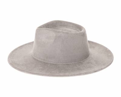 Vegan Suede Rancher Hat Grey