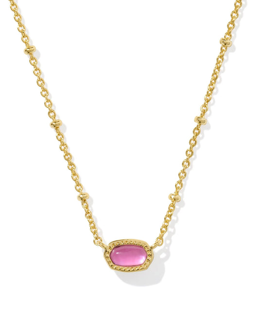 Mini Elisa Satellite Short Pendant Necklace Gold Azalea Illusion