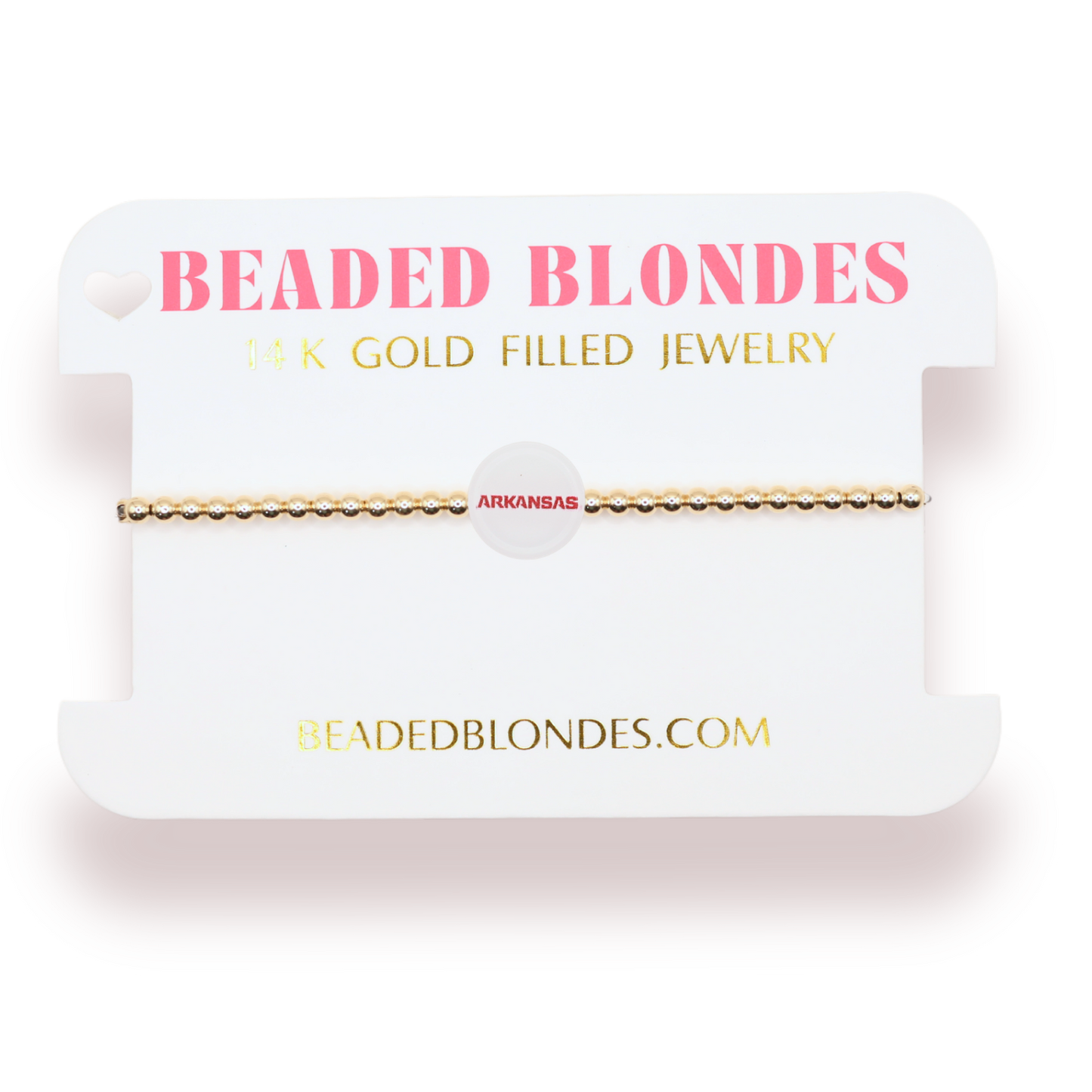 Arkansas Logo Bracelet: Sprinkle / Standard 6.75 Inch