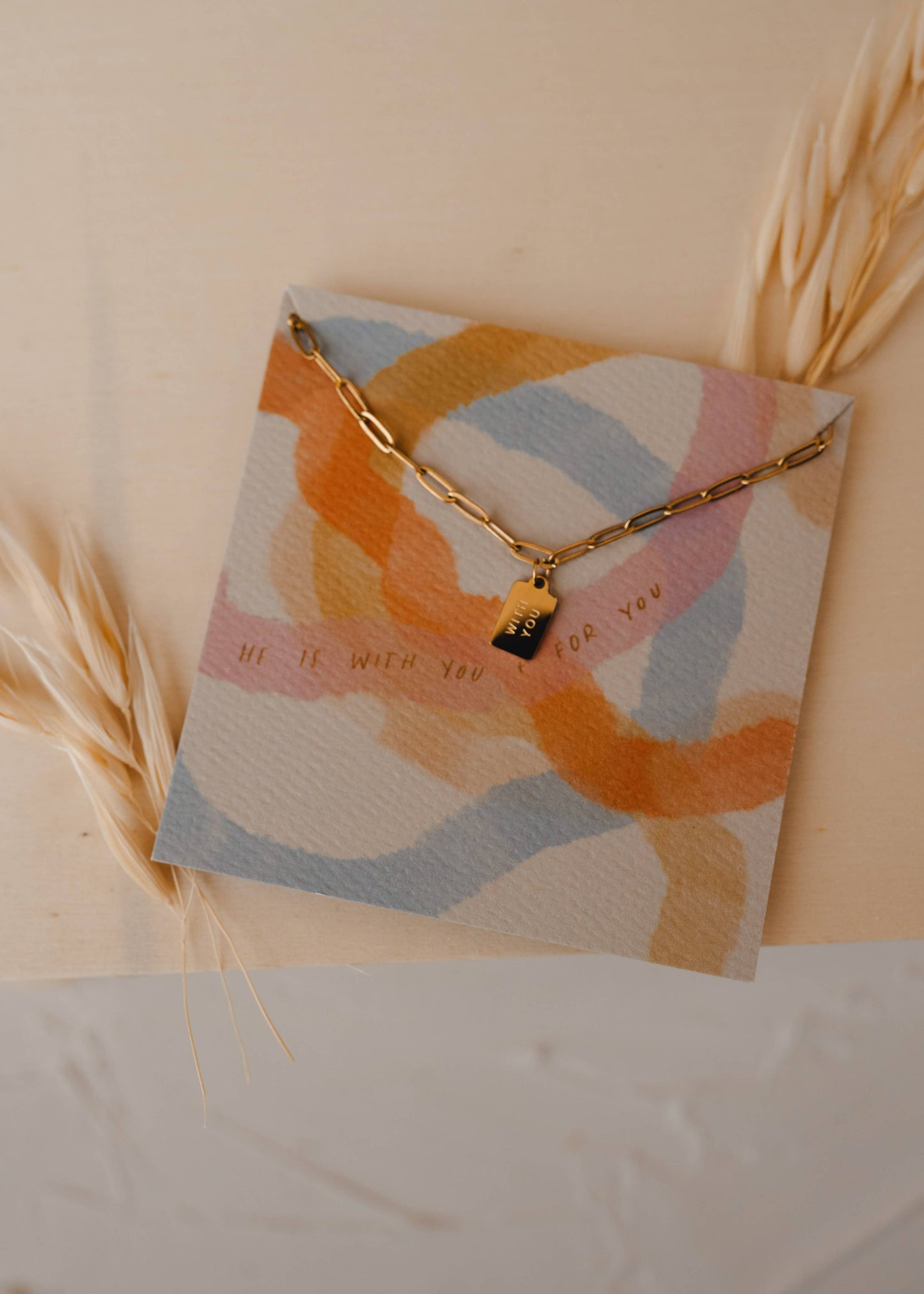 With You Mini Tag Necklace | Christian Jewelry