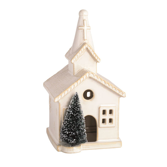 Large Ceramic Church Sitter